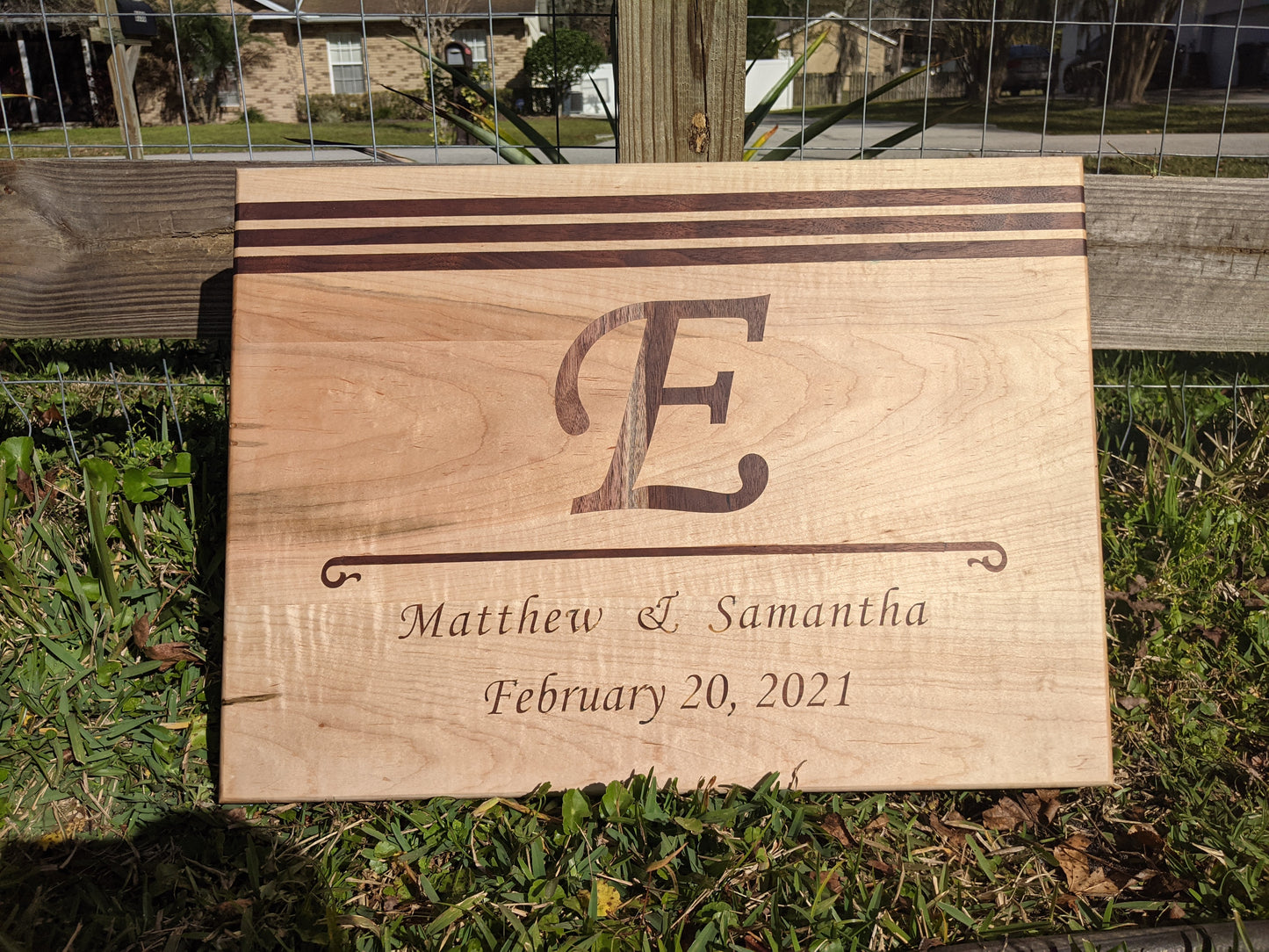 Monogram Custom cutting Board