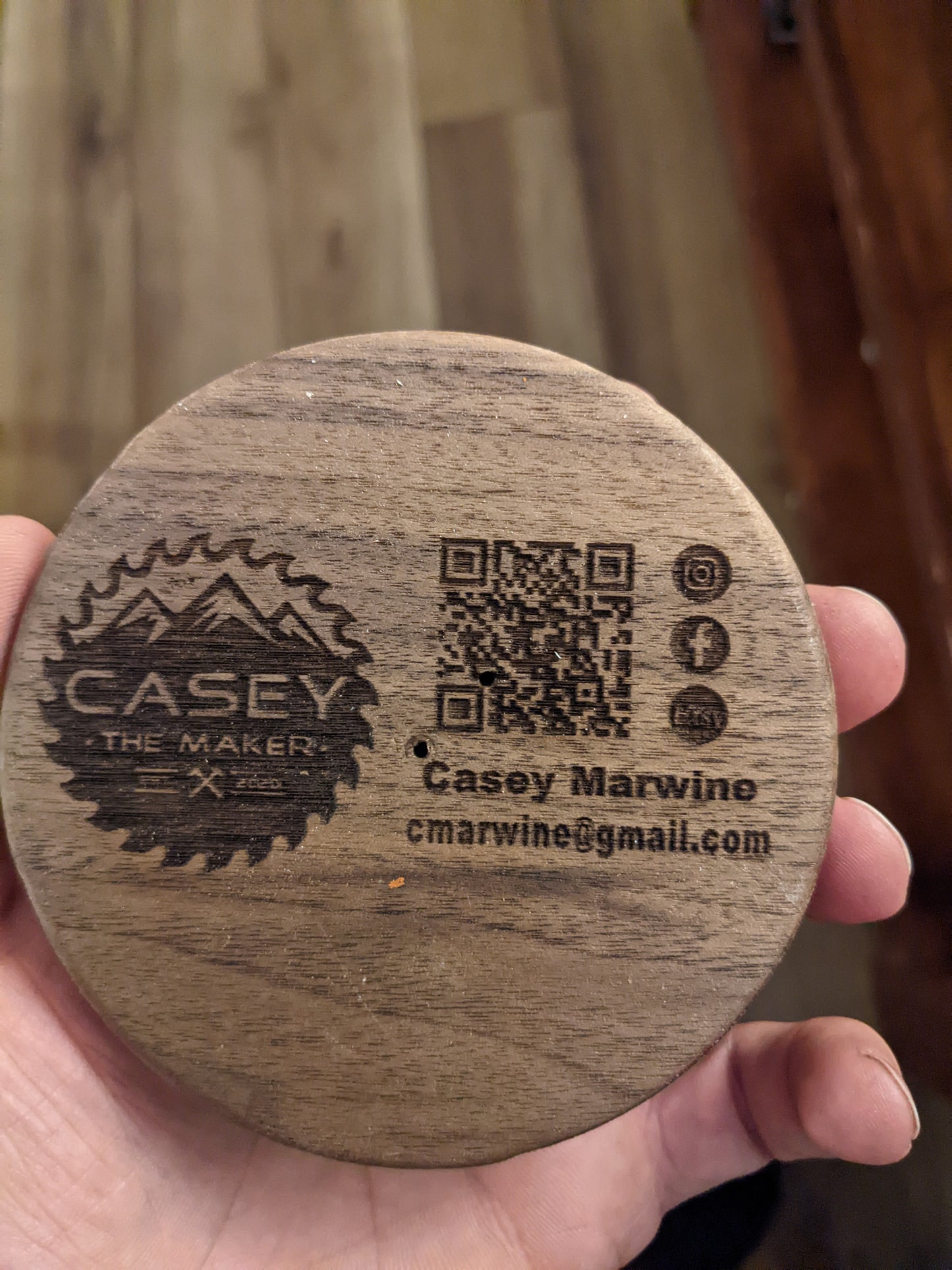 Disc Golf Wood Mini Marker